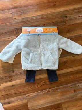 Toddler Girl Cozy Jacket 3 piece set